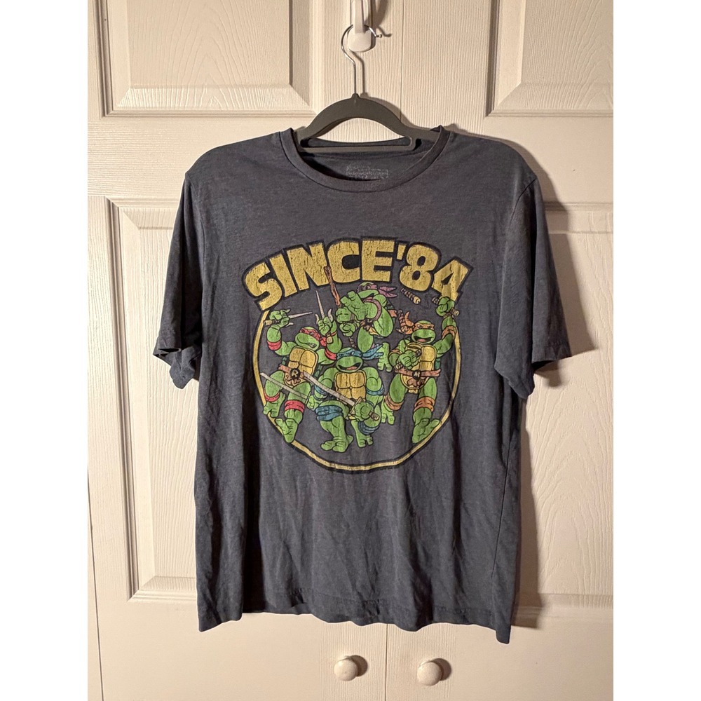 Teenage Mutant Ninja Turtles TMNT Since 84 Graphic T-Shirt Gray Mens Large L